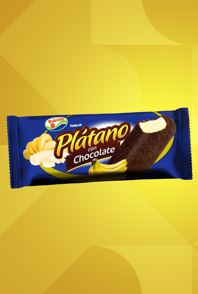 Paleta Plátano con Chocolate